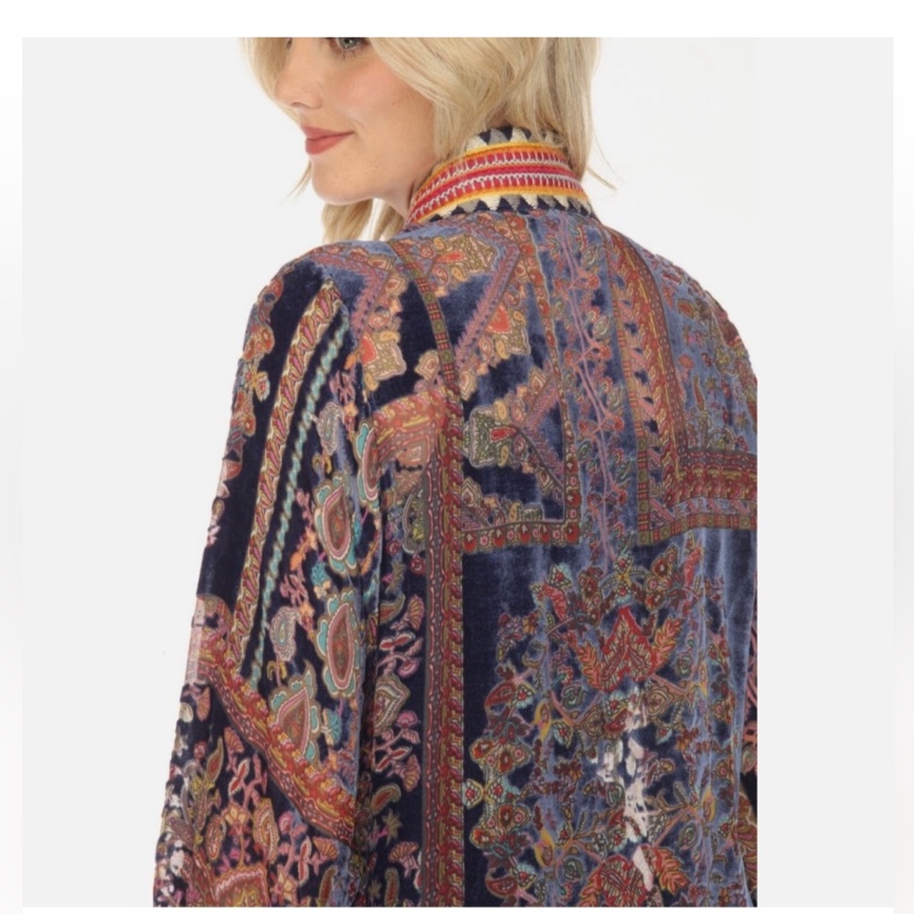Johnny Was Multicolor Paisley Kimono - Picture 7 of 16